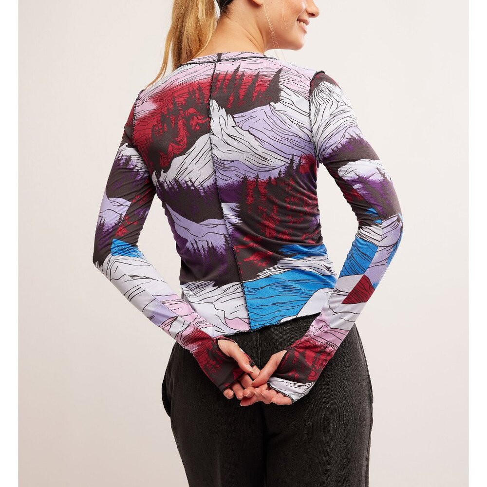 🎉LAST CHANCE🎉 FP MOVEMENT Right On Run Printed Long Sleeve / Twighlight Combo - Picture 4 of 7